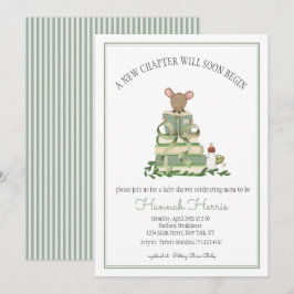Convites A New Chapter Baby Shower Invitation