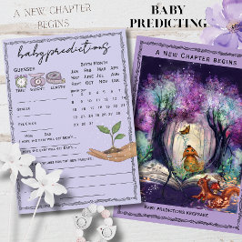 Convites A New Chapter begins Baby Prediction Game Card