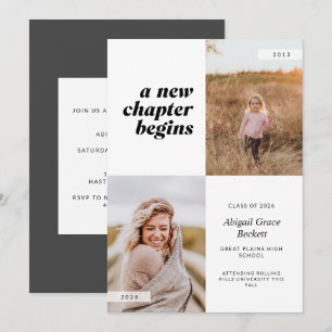 Convites A New Chapter Begins Graduation