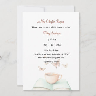 Convites A New Chapter Begins Invitation