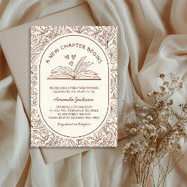Convites A New Chapter Begins Literary Baby Shower