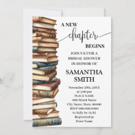 Convites A New Chapter Begins Minimalist Bridal Shower