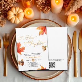 Convites A New Chapter Maple Tree Leaves Bridal Shower