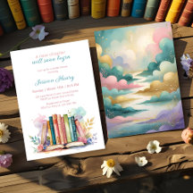 A New Chapter Watercolor Book Bridal Shower