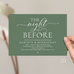 Convites A Noite Anterior, Jantar de Ensaio de Casamento Mo