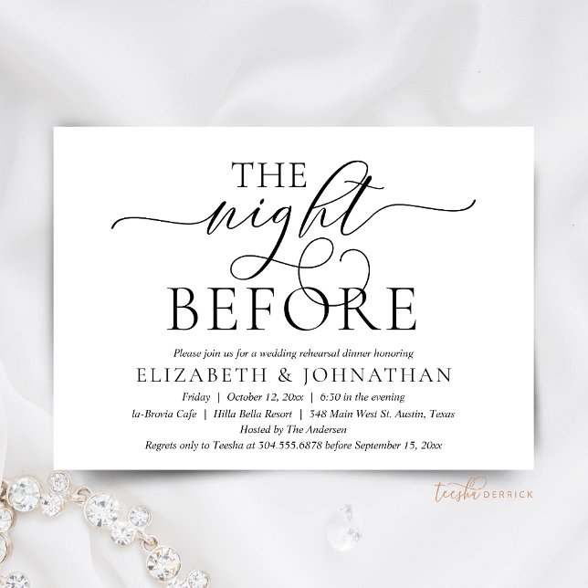 Convites A Noite Anterior, Jantar de Ensaios da Noiva Moder (The Night Before, Modern Wedding Rehearsal Dinner Invitation card, digital download)