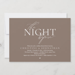 Convites A Noite Anterior, Jantar de Ensaios de Casamento M