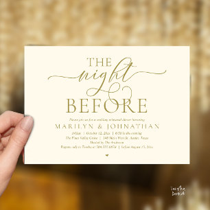 Convites A Noite Anterior, Jantar de Ensaios de Casamento M