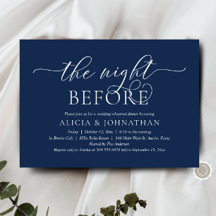Convites A Noite Anterior, Jantar de Ensaios de Casamento M