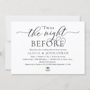 Convites A Noite Anterior, Jantar de Ensaios de Casamento M