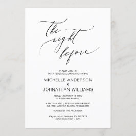 Convites A Noite Anterior, Preto, Janto De Ensaio De Casame