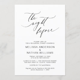 Convites A Noite Anterior, Preto, Janto De Ensaio De Casame