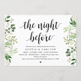 Convites A Noite Anterior, Verdura, Jantar de Rehearsal