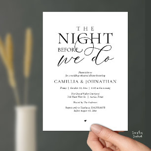 Convites “A Noite Antes de Nós” Jantar de Ensaios Moderno