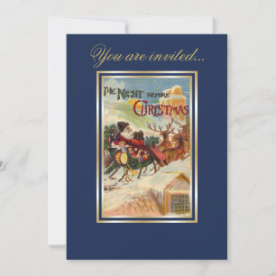 Convites A noite antes do comensal de Papai Noel do Natal