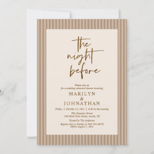 Convites A Noite Antes Do Ensaio De Casamento Neutro Clássi