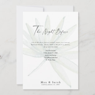 Convites A noite antes do ensaio de casamentos tropicais