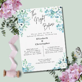 Convites A Noite Antes Do Janta De Ensaio De Casamento Flor