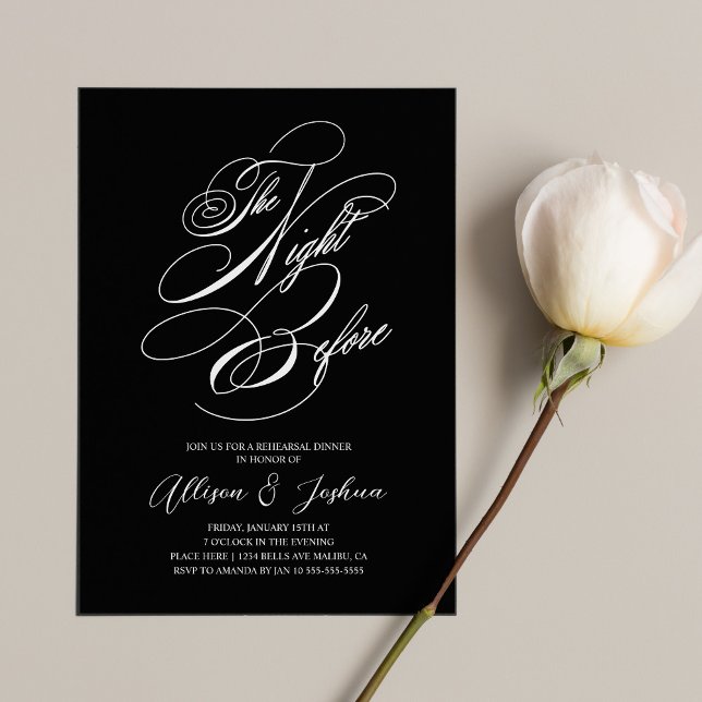 Convites A Noite Antes do Jantar de Ensaios de Casamento El (Criador carregado)