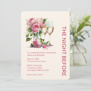 Convites A Noite Antes Do Janto De Ensaio De Casamento