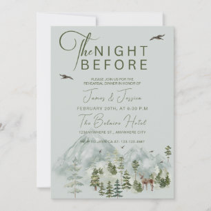 Convites A noite antes do Janto de ensaio de casamento flor