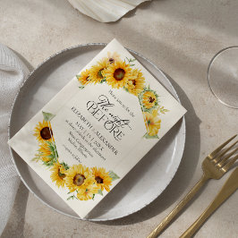 Convites A Noite Antes | Janto de ensaio de queda de girass