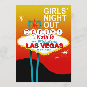 Convites A noite das meninas para fora Party em Las Vegas