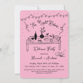 Convites A noite de boas-vindas de Hannah antes de chihuahu