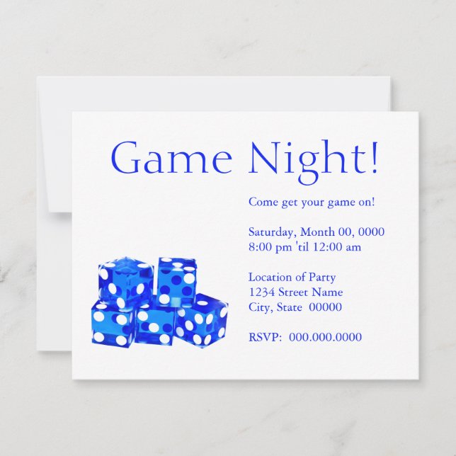 Convites à Noite de Jogo (Frente)