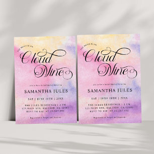 Convites A Noiva De Pastel Moderna Está No Chá de panela Da