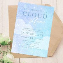 A Noiva está no Chá de panela Cloud Nine