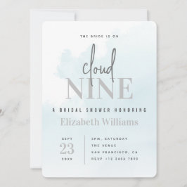Convites A Noiva está no Chá de panela Moderno Cloud Nine