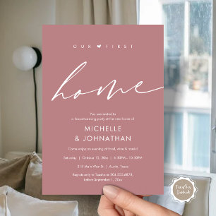 Convites A nossa primeira casa, festa do Aquecimento Domést