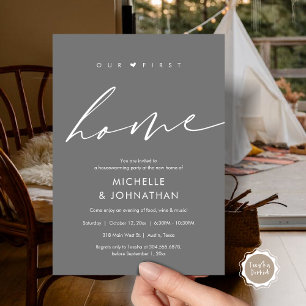 Convites A nossa primeira casa, festa do Aquecimento Domést
