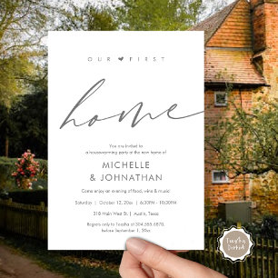 Convites A nossa primeira casa, festa do Aquecimento Domést