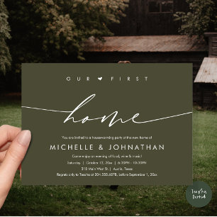 Convites A nossa primeira casa, festa do Aquecimento Domést