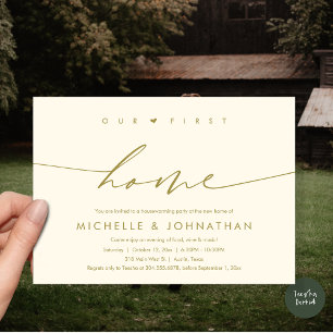 Convites A nossa primeira casa, festa do Aquecimento Domést