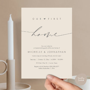 Convites A nossa primeira casa, festa do Aquecimento Domést