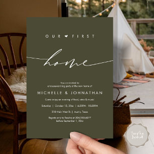 Convites A nossa primeira casa, festa do Aquecimento Domést