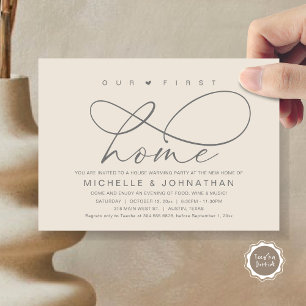 Convites A nossa primeira festa de lar moderno