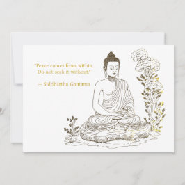 Convites A paz vem de Buda