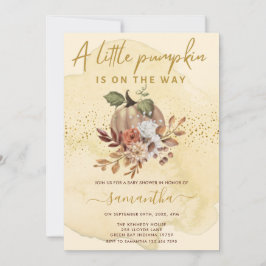 Convites A Pequena Abóbora Está A Caminho Do Chá de fraldas