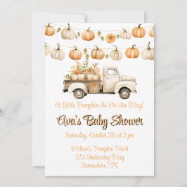 Convites A Pequena Abóbora Está A Caminho Do Chá de fraldas