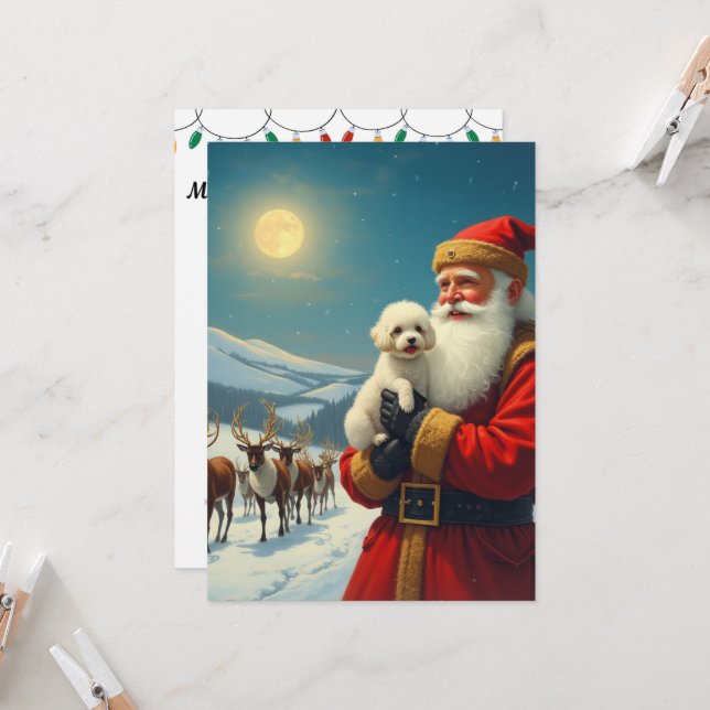 Convites A perda de um cachorro de estimação no natal (Frente/Verso In Situ)