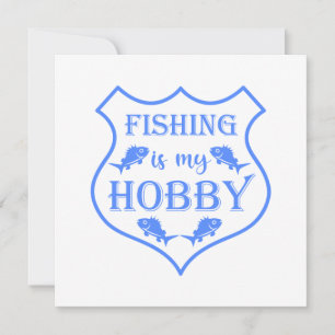 Convites A pesca é meu hobby escudo citação no brasão