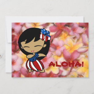 Convites à Plumeria Hawaiana Aloha Honys