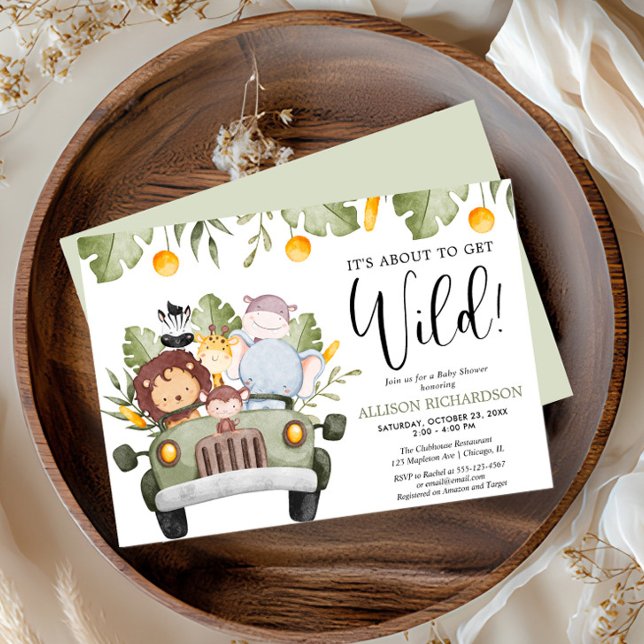 Convites A ponto de conseguir chá de fraldas de animais sel (Criador carregado)