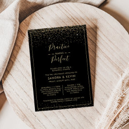 Convites A prática Dourada faz um janto de ensaio perfeito