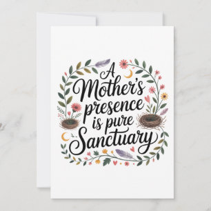 Convites A Presença de uma Mãe é um Santuário Puro