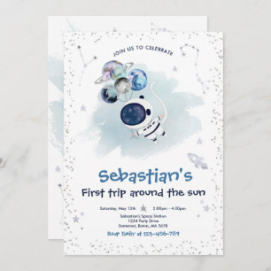 Convites A Primeira Viagem Do Partido Do primeiro aniversar